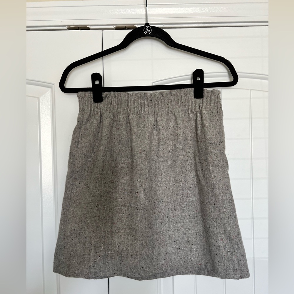 J. Crew Gray Wool City Skirt